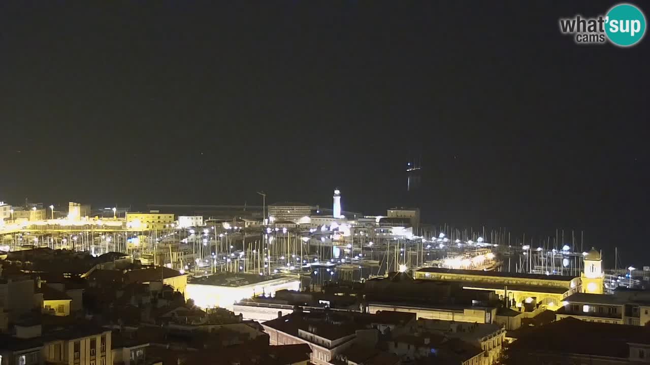 Live webcam Trieste – Panorama della città, del Golfo, stazione marittima e del castello di Miramare