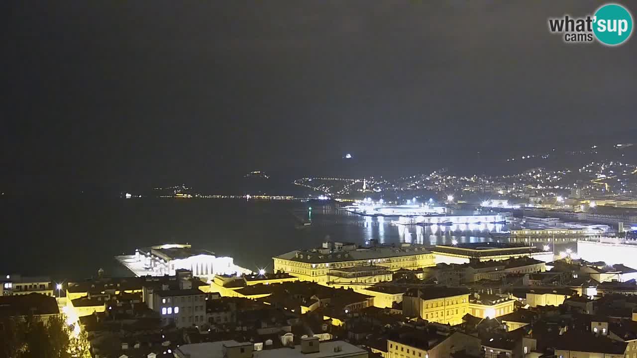 Live webcam Trieste – Panorama della città, del Golfo, stazione marittima e del castello di Miramare