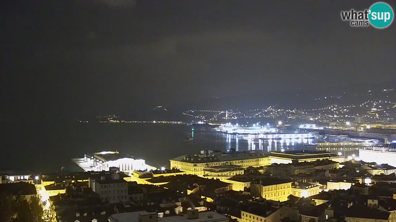 Live webcam Trieste – Panorama della città, del Golfo, stazione marittima e del castello di Miramare