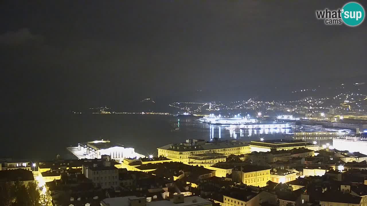 Live webcam Trieste – Panorama della città, del Golfo, stazione marittima e del castello di Miramare