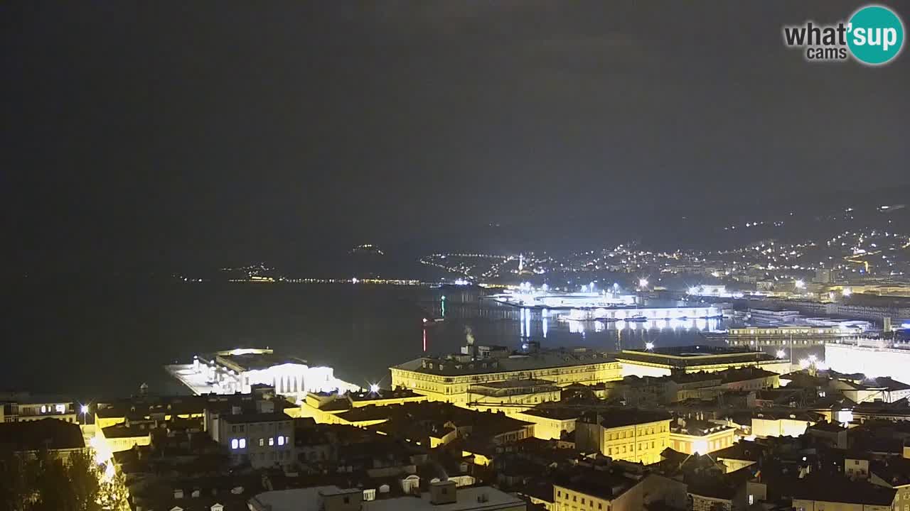 Webcam en vivo Trieste, ciudad, golfo, puerto y castillo de Miramare