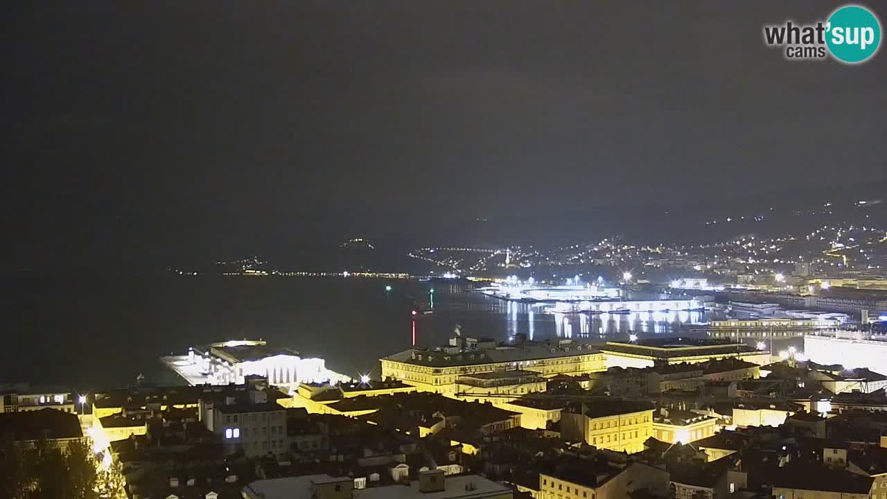 Webcam en vivo Trieste, ciudad, golfo, puerto y castillo de Miramare