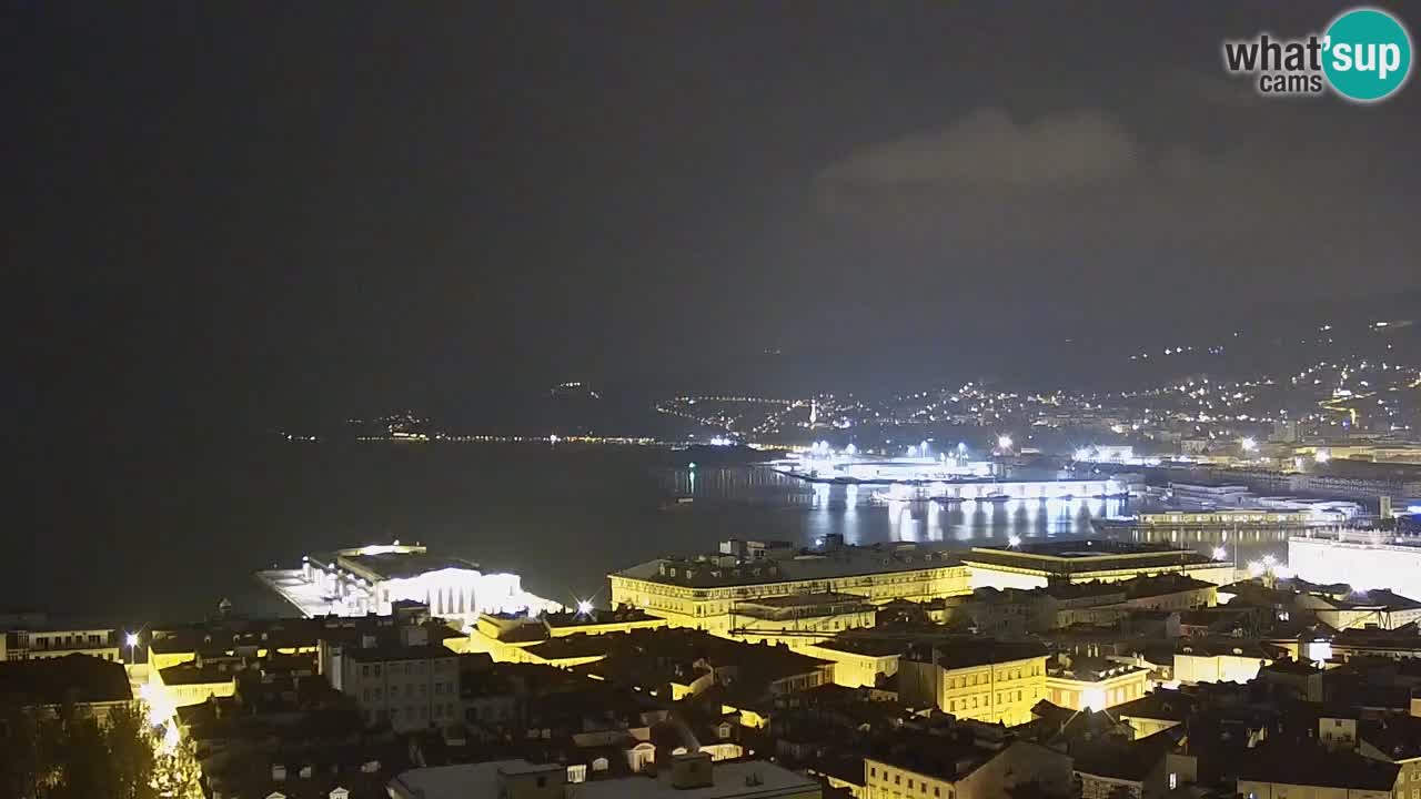 Webcam en vivo Trieste, ciudad, golfo, puerto y castillo de Miramare