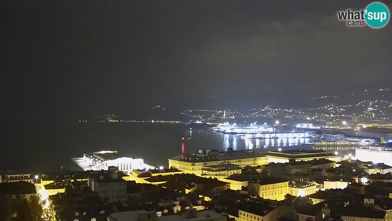 Live webcam Trieste – Panorama della città, del Golfo, stazione marittima e del castello di Miramare