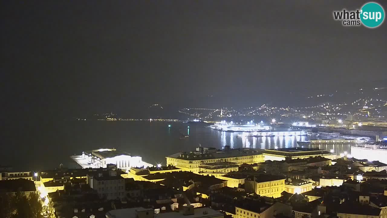 Webcam en vivo Trieste, ciudad, golfo, puerto y castillo de Miramare