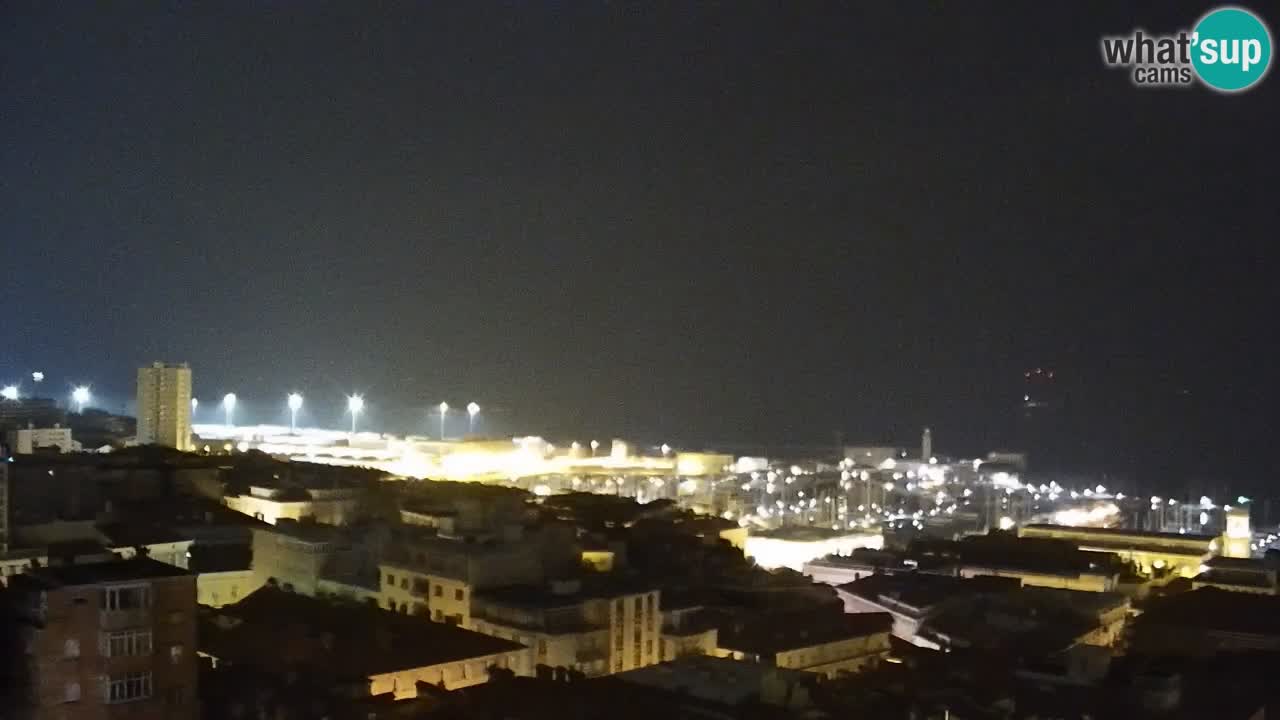 Live webcam Trieste – Panorama della città, del Golfo, stazione marittima e del castello di Miramare