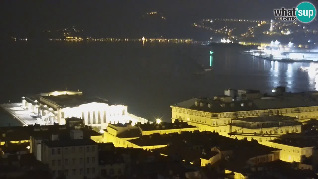 Webcam en vivo Trieste, ciudad, golfo, puerto y castillo de Miramare