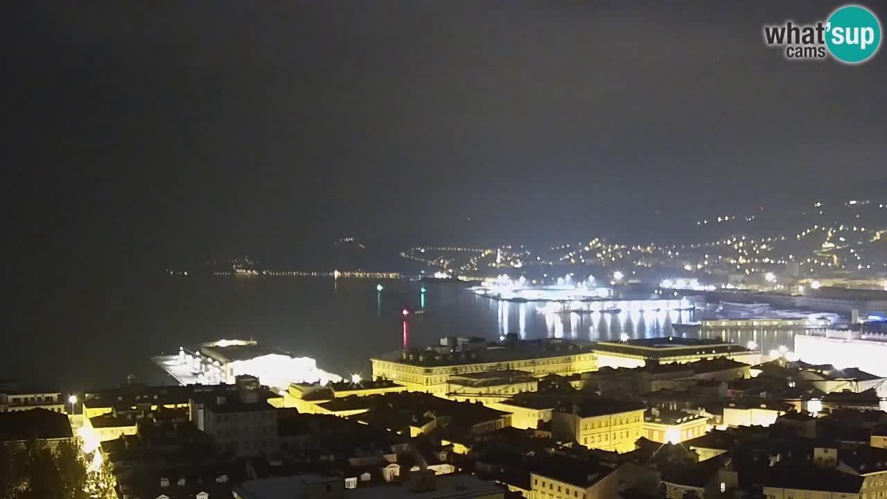 Webcam en vivo Trieste, ciudad, golfo, puerto y castillo de Miramare