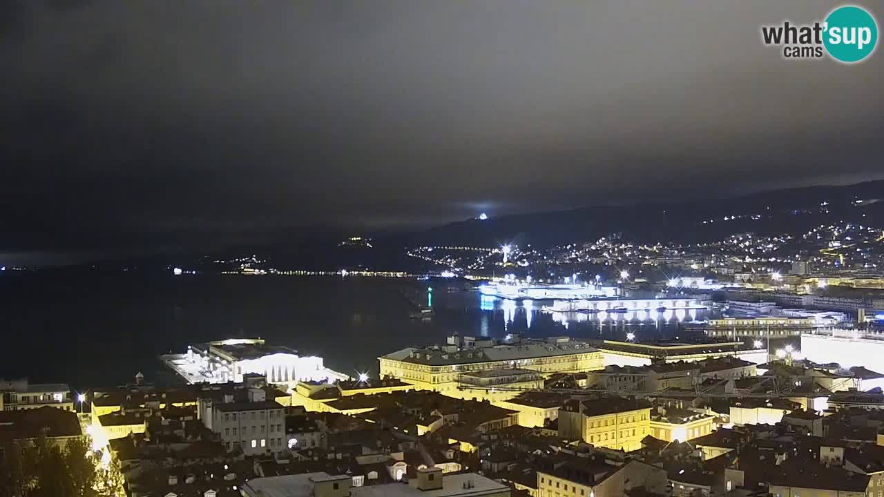 Webcam en vivo Trieste, ciudad, golfo, puerto y castillo de Miramare