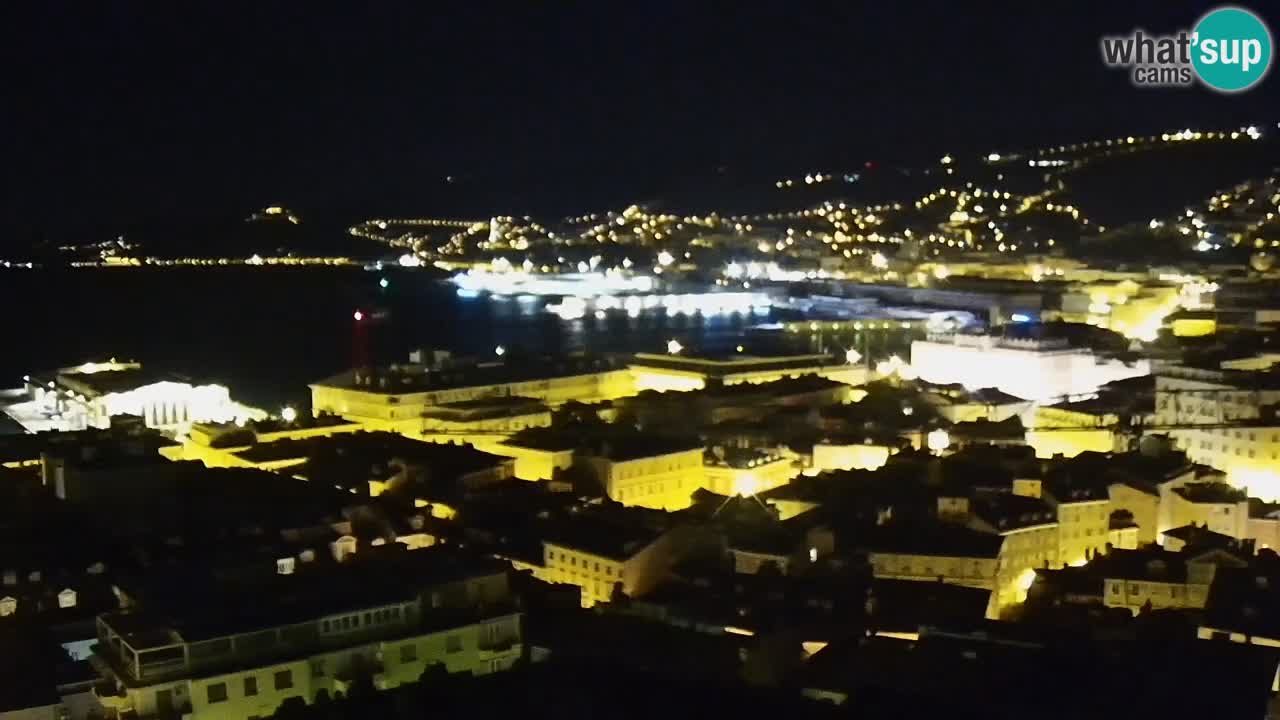 Live webcam Trieste – Panorama della città, del Golfo, stazione marittima e del castello di Miramare