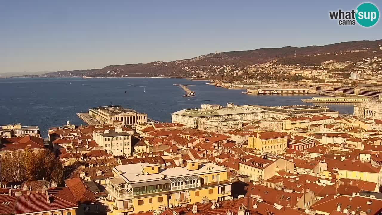 Live-Webcam Triest – Panorama der Stadt, des Golfs, der Seestation und des Schlosses Miramare