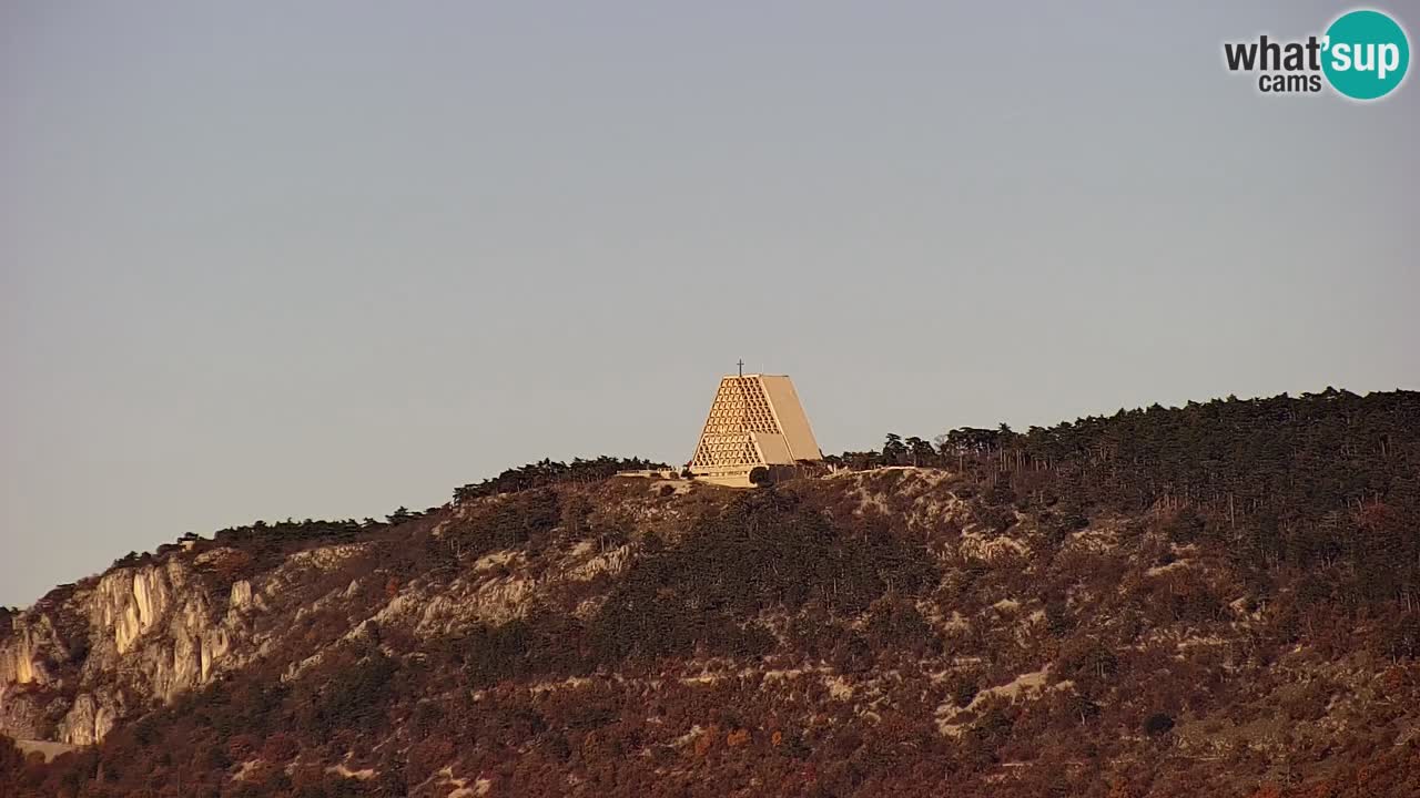 Webcam Trieste –  Vista desde el santuario Monte Grisa