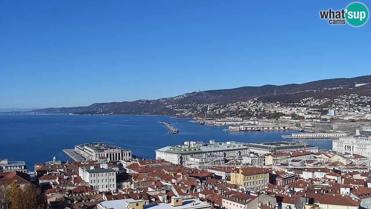 Live webcam Trieste – Panorama della città, del Golfo, stazione marittima e del castello di Miramare