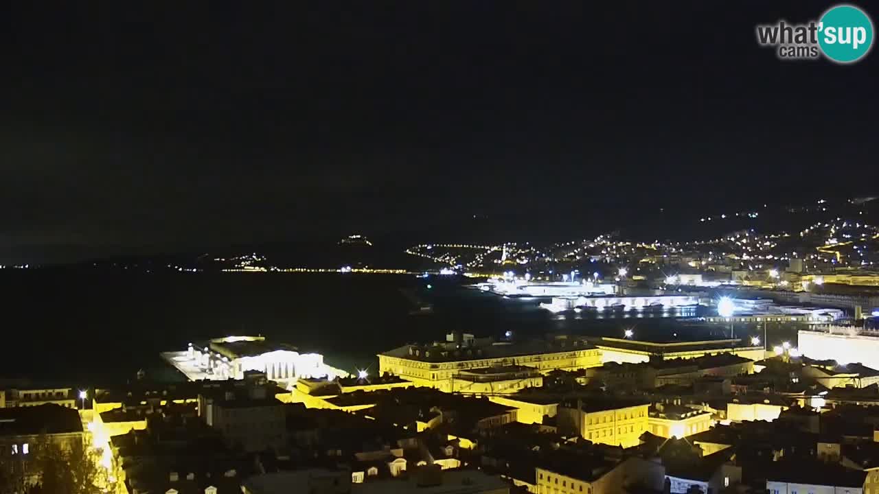 Live webcam Trieste – Panorama della città, del Golfo, stazione marittima e del castello di Miramare