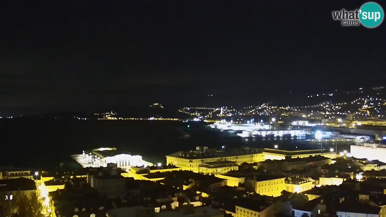 Webcam en vivo Trieste, ciudad, golfo, puerto y castillo de Miramare