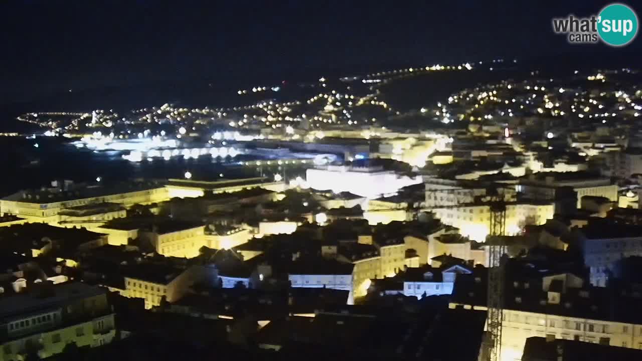 Webcam en vivo Trieste, ciudad, golfo, puerto y castillo de Miramare