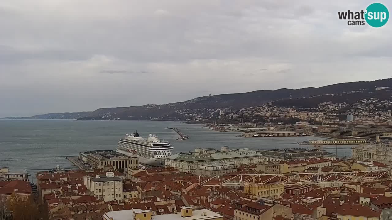 Live-Webcam Triest – Panorama der Stadt, des Golfs, der Seestation und des Schlosses Miramare