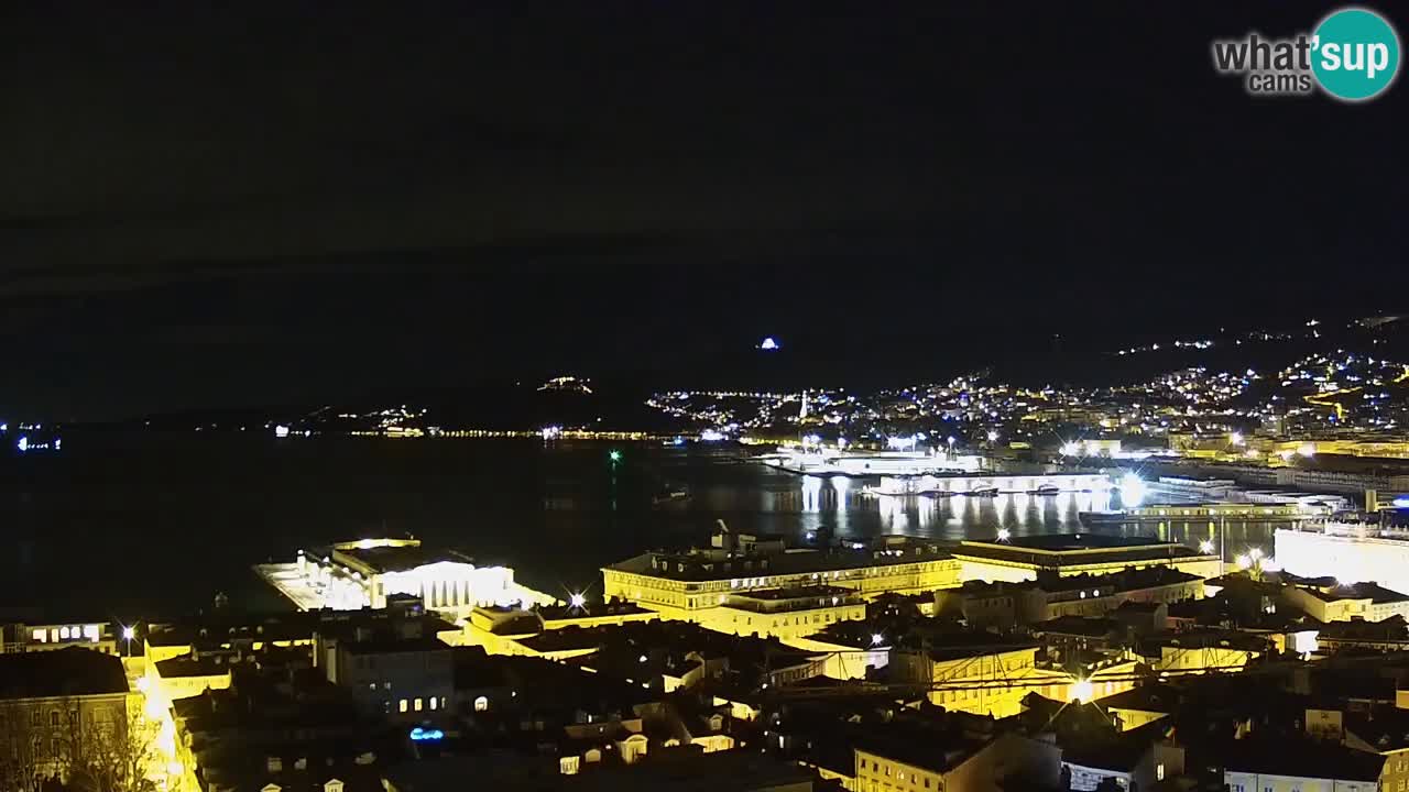 Live webcam Trieste – Panorama of the city, the Gulf, the maritime station and the Miramare castle