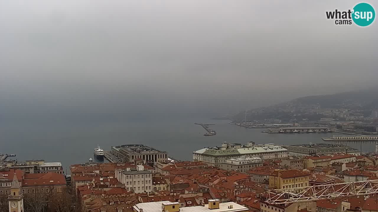 Live webcam Trieste – Panorama della città, del Golfo, stazione marittima e del castello di Miramare