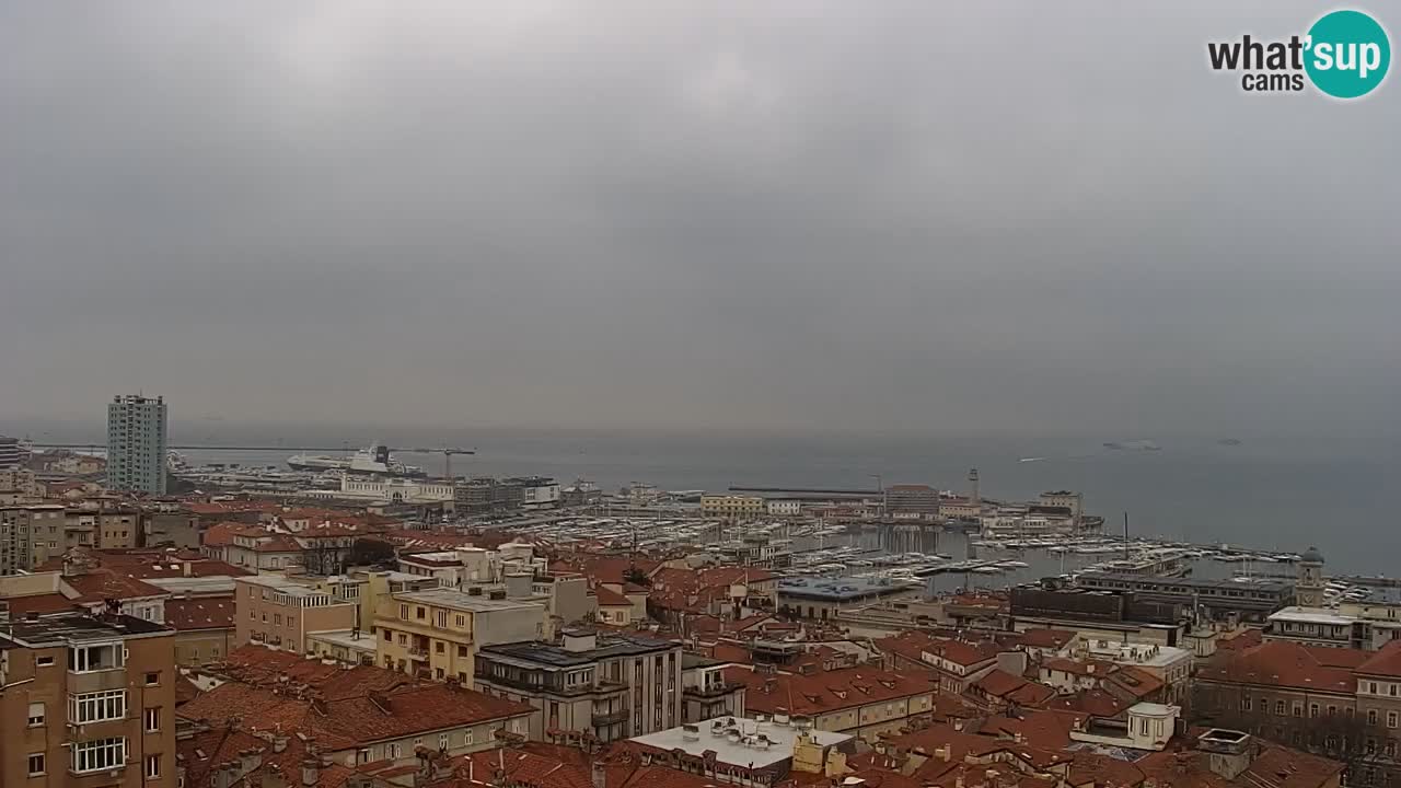 Live-Webcam Triest – Panorama der Stadt, des Golfs, der Seestation und des Schlosses Miramare