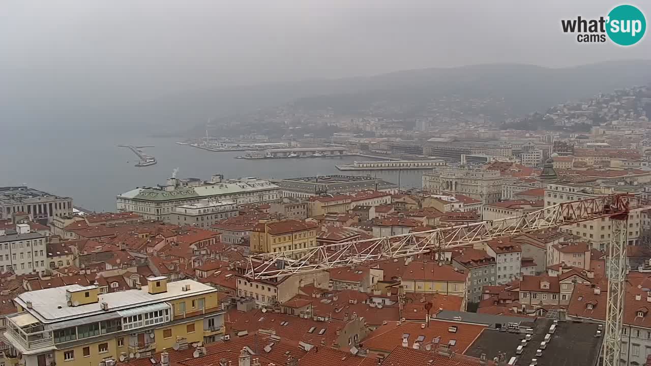 Webcam en vivo Trieste, ciudad, golfo, puerto y castillo de Miramare