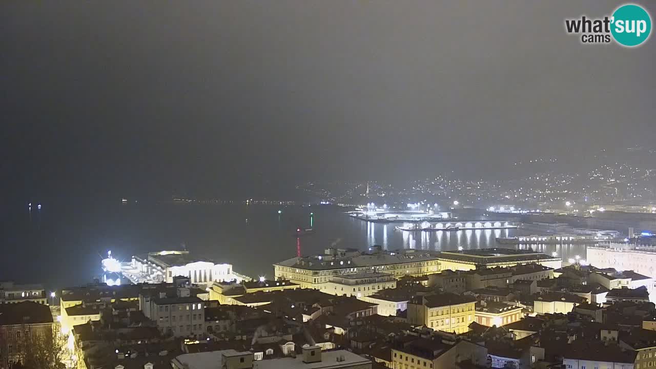 Live webcam Trieste – Panorama della città, del Golfo, stazione marittima e del castello di Miramare