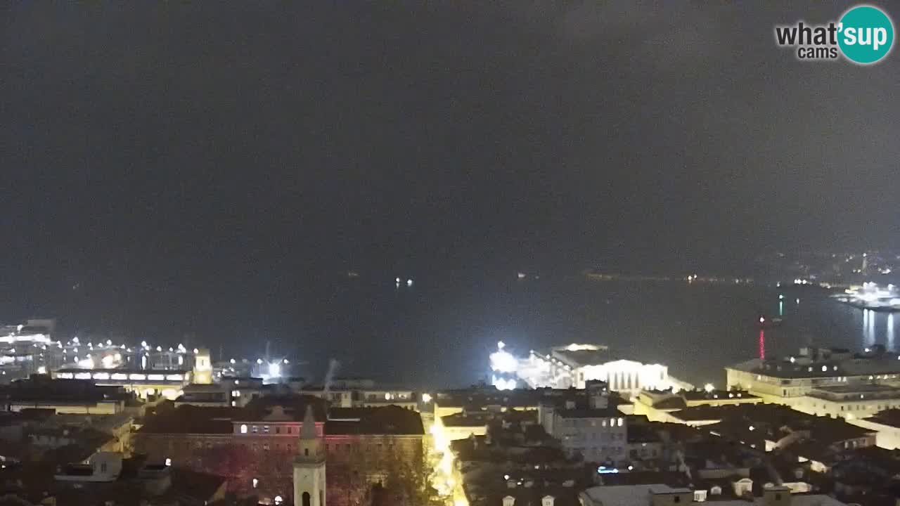 Webcam en vivo Trieste, ciudad, golfo, puerto y castillo de Miramare