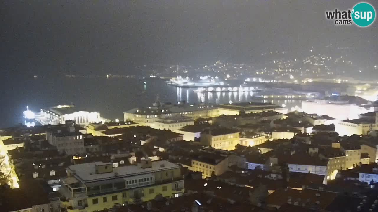 Live webcam Trieste – Panorama della città, del Golfo, stazione marittima e del castello di Miramare