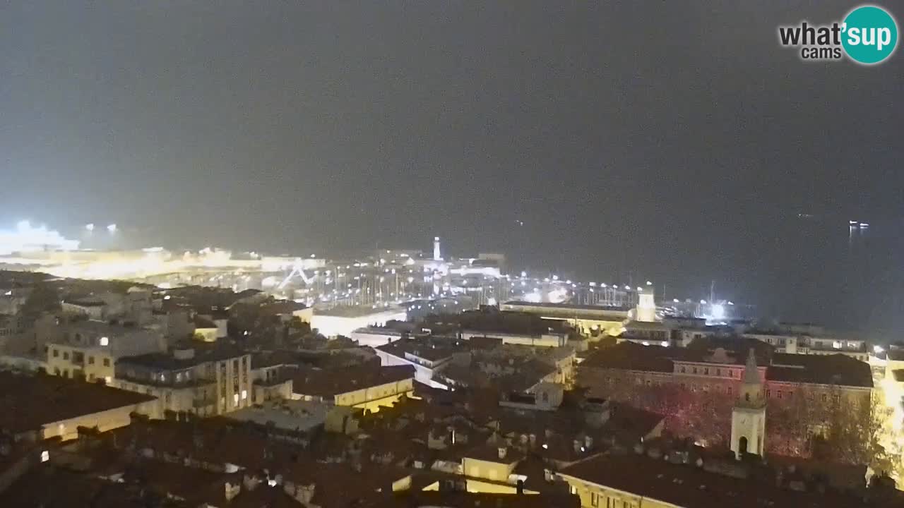 Live webcam Trieste – Panorama della città, del Golfo, stazione marittima e del castello di Miramare