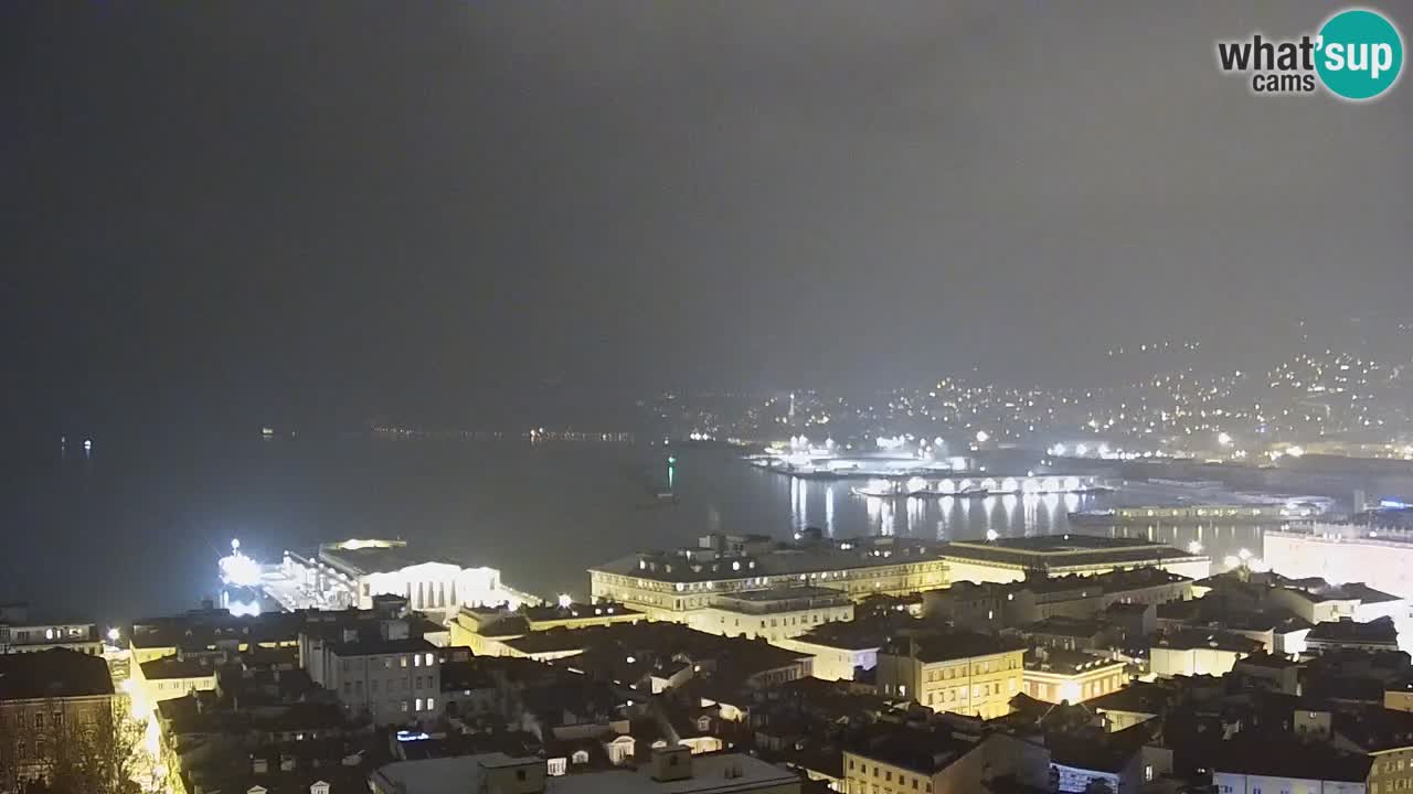 Live webcam Trieste – Panorama della città, del Golfo, stazione marittima e del castello di Miramare