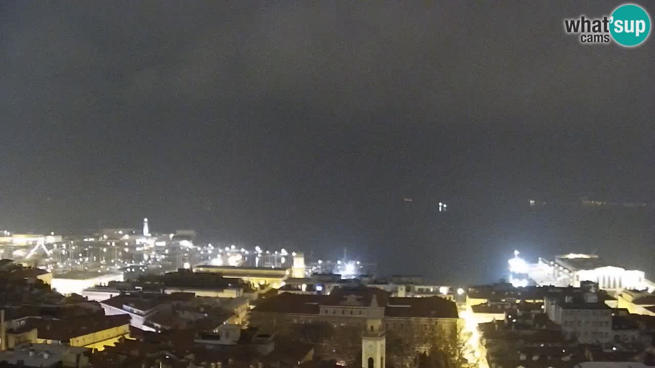 Webcam en vivo Trieste, ciudad, golfo, puerto y castillo de Miramare