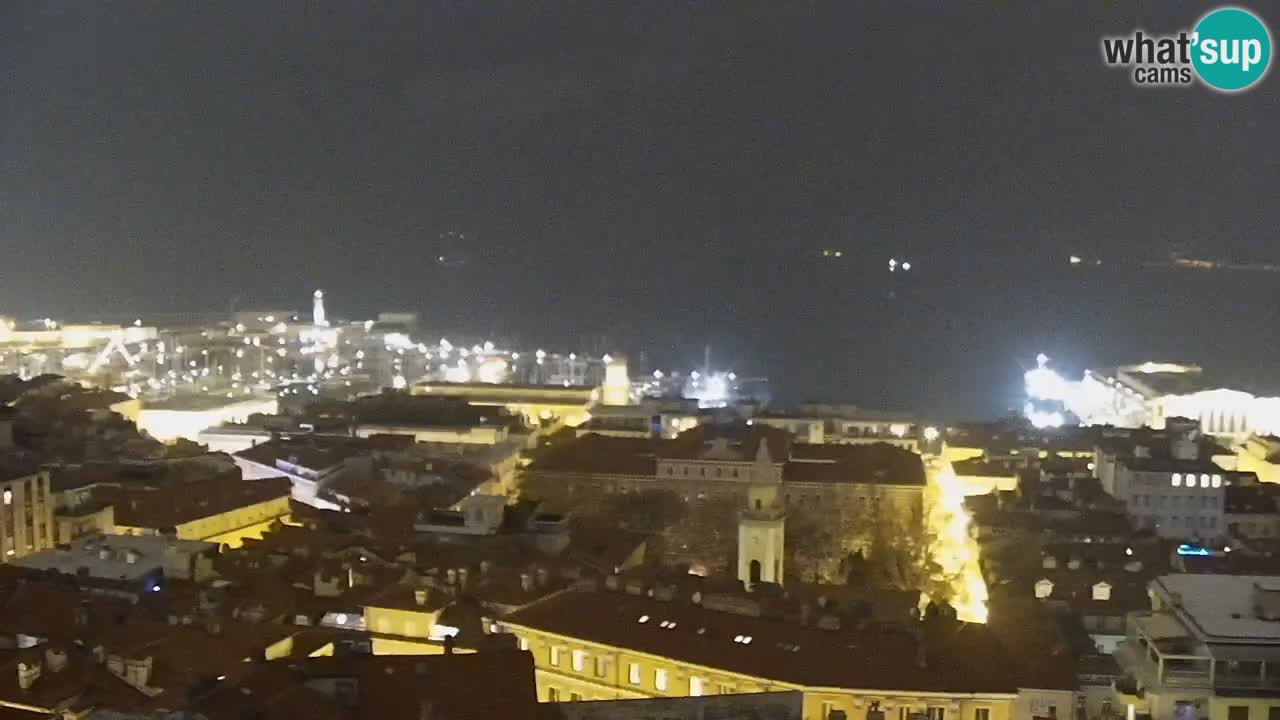 Live webcam Trieste – Panorama della città, del Golfo, stazione marittima e del castello di Miramare