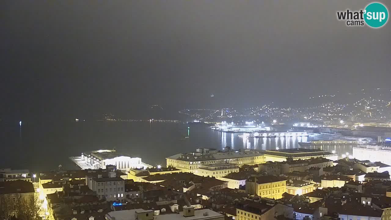 Webcam en vivo Trieste, ciudad, golfo, puerto y castillo de Miramare