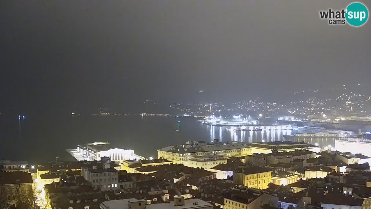 Live webcam Trieste – Panorama della città, del Golfo, stazione marittima e del castello di Miramare