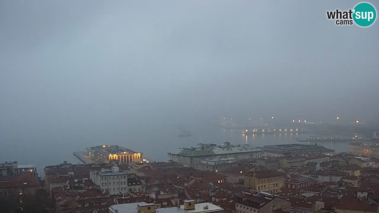 Live webcam Trieste – Panorama della città, del Golfo, stazione marittima e del castello di Miramare