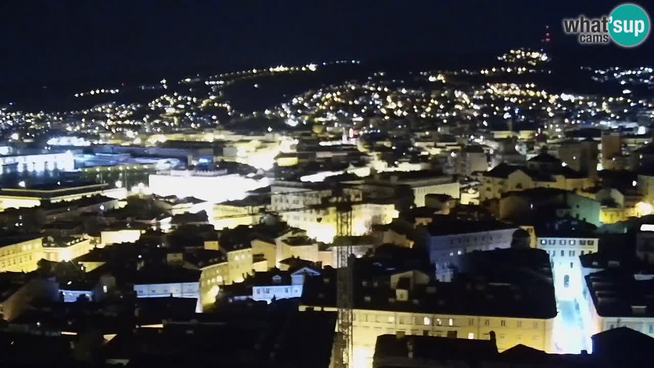 Webcam en vivo Trieste, ciudad, golfo, puerto y castillo de Miramare