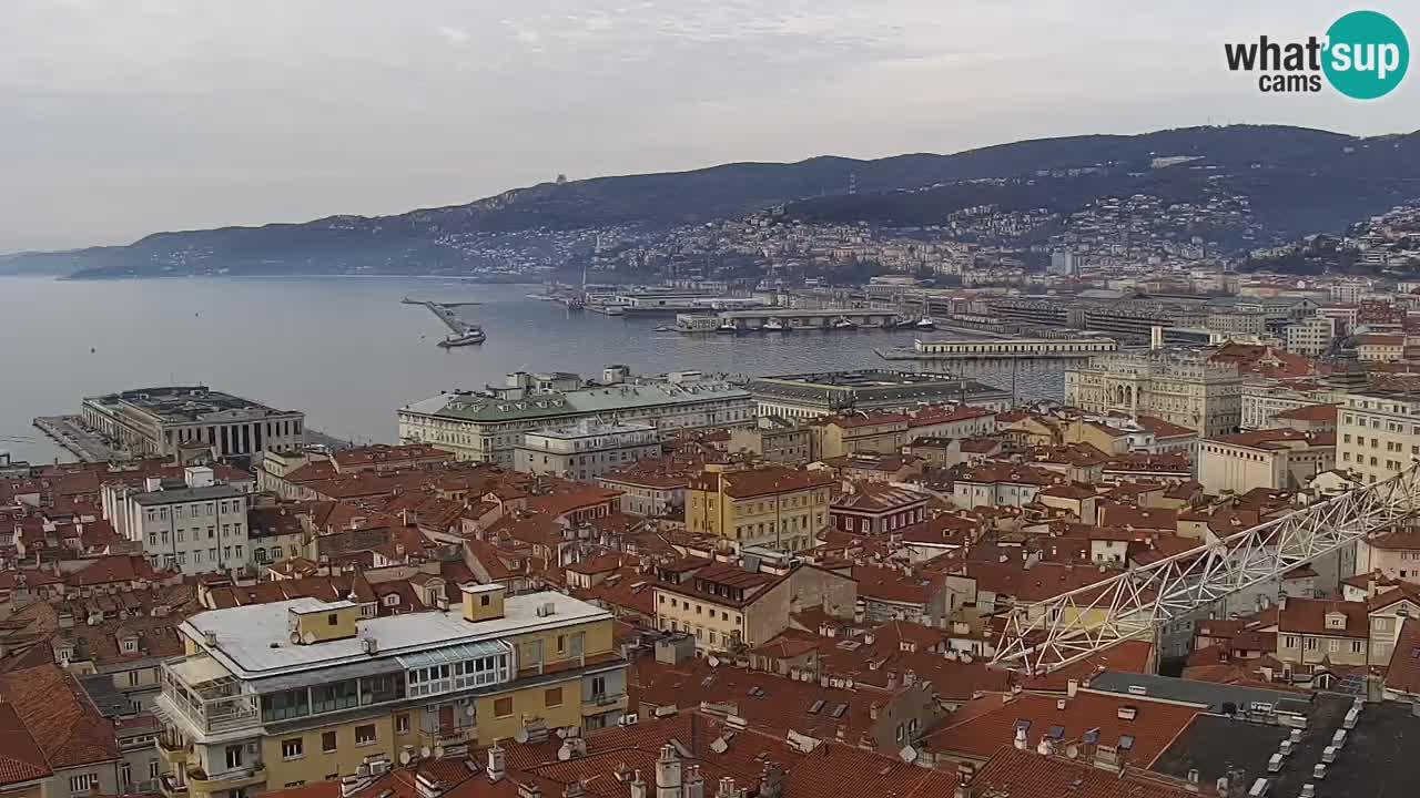 Webcam en vivo Trieste, ciudad, golfo, puerto y castillo de Miramare