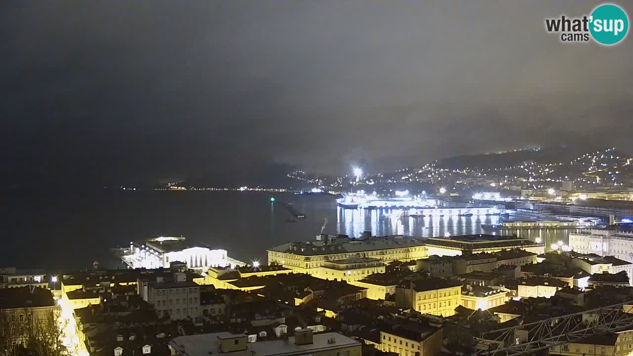 Live webcam Trieste – Panorama of the city, the Gulf, the maritime station and the Miramare castle