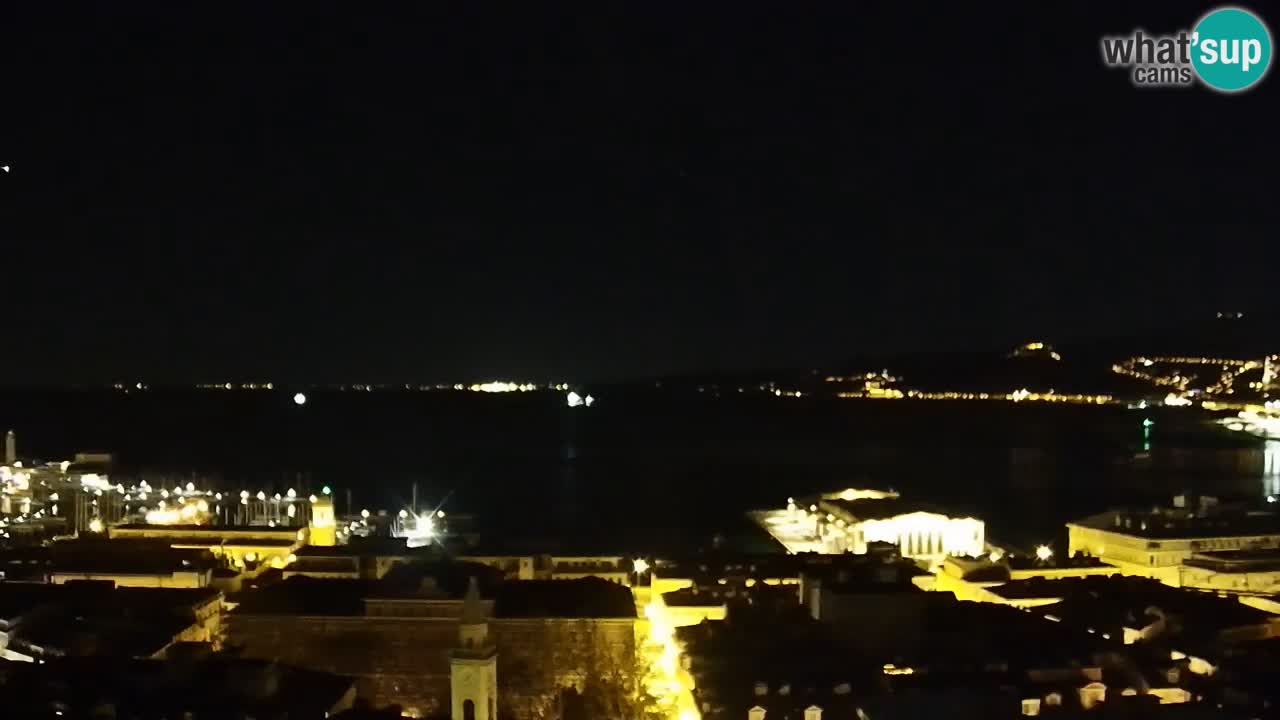 Webcam en vivo Trieste, ciudad, golfo, puerto y castillo de Miramare