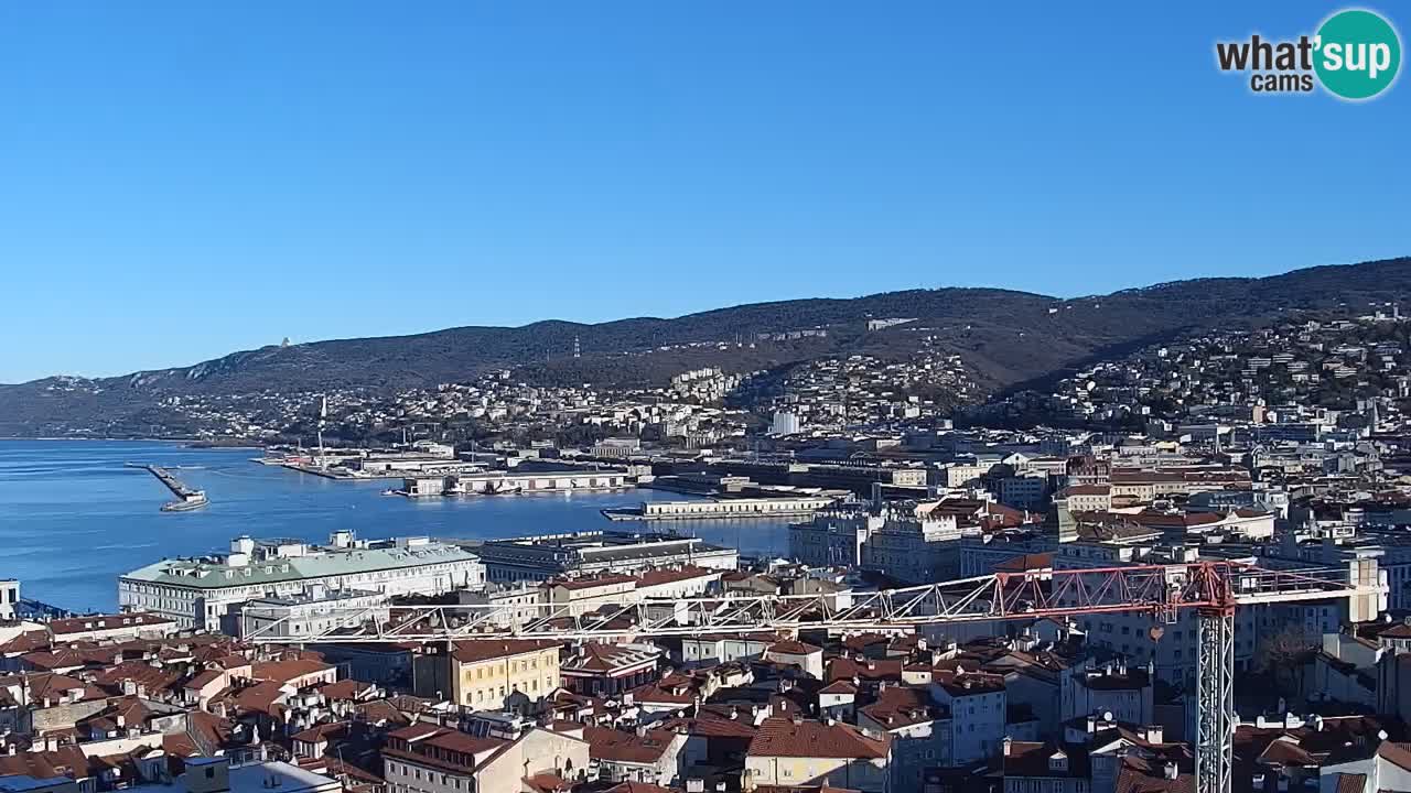 Live webcam Trieste – Panorama della città, del Golfo, stazione marittima e del castello di Miramare