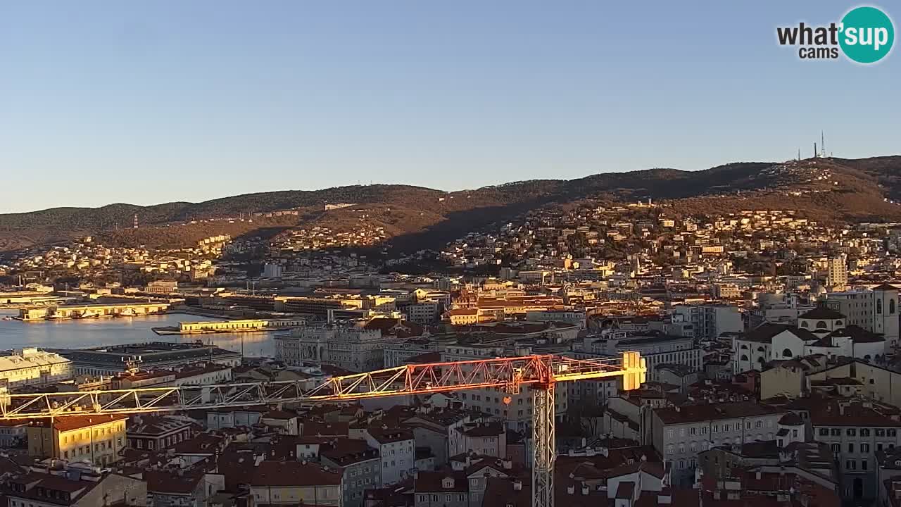 Webcam Trieste – View from sanctuary Monte Grisa