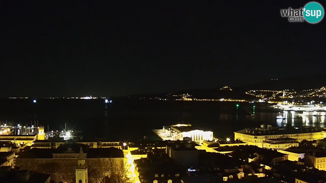 Webcam en vivo Trieste, ciudad, golfo, puerto y castillo de Miramare