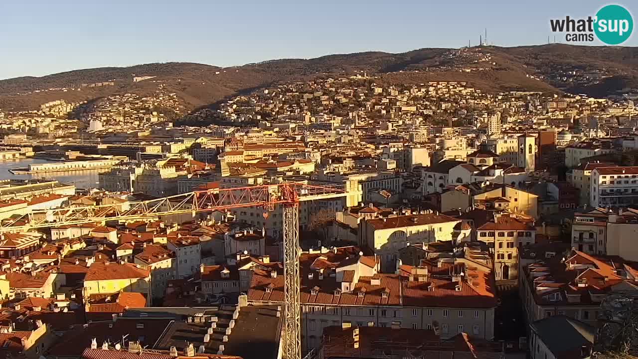 Live webcam Trieste – Panorama of the city, the Gulf, the maritime station and the Miramare castle