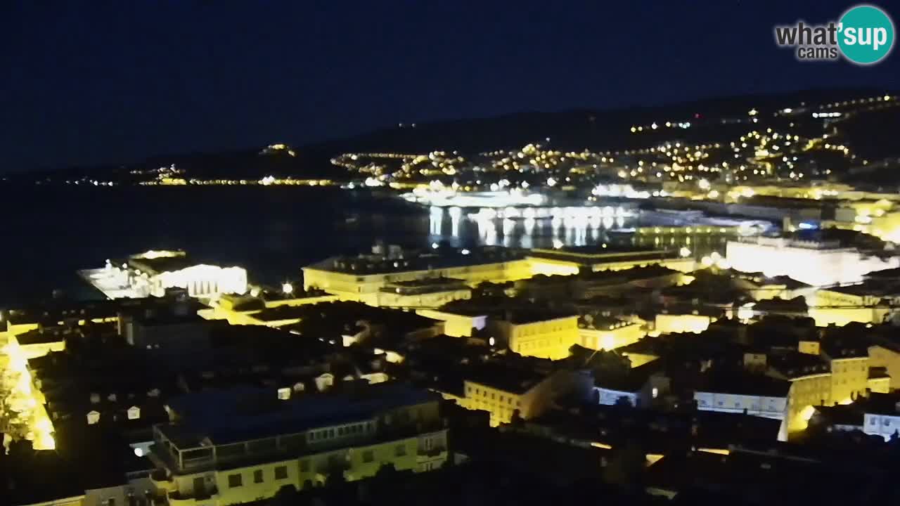 Webcam en direct Trieste, ville, golfe, port et château de Miramare