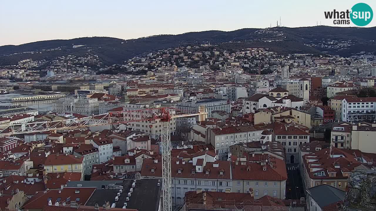 Live webcam Trieste – Panorama of the city, the Gulf, the maritime station and the Miramare castle