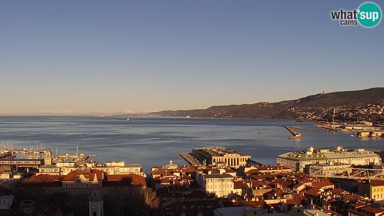 Webcam Trieste – View from sanctuary Monte Grisa