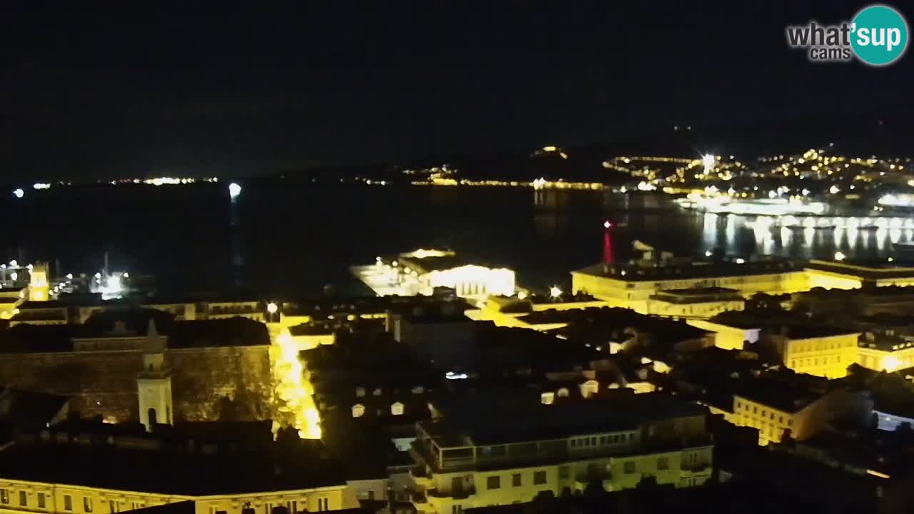 Live webcam Trieste – Panorama of the city, the Gulf, the maritime station and the Miramare castle