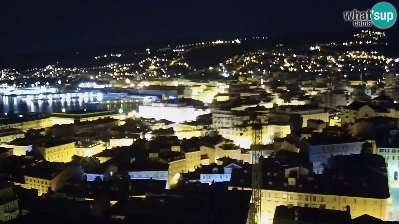 Live webcam Trieste – Panorama of the city, the Gulf, the maritime station and the Miramare castle