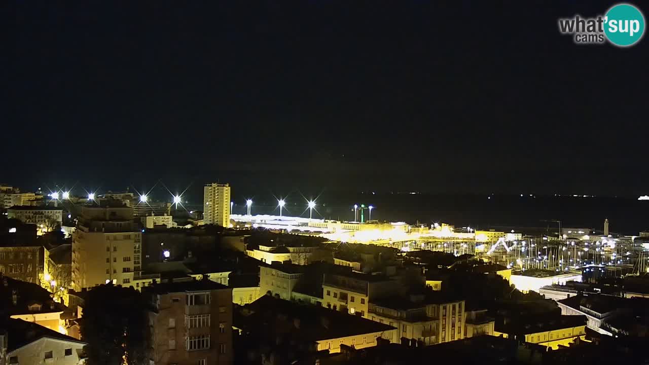 Live webcam Trieste – Panorama della città, del Golfo, stazione marittima e del castello di Miramare