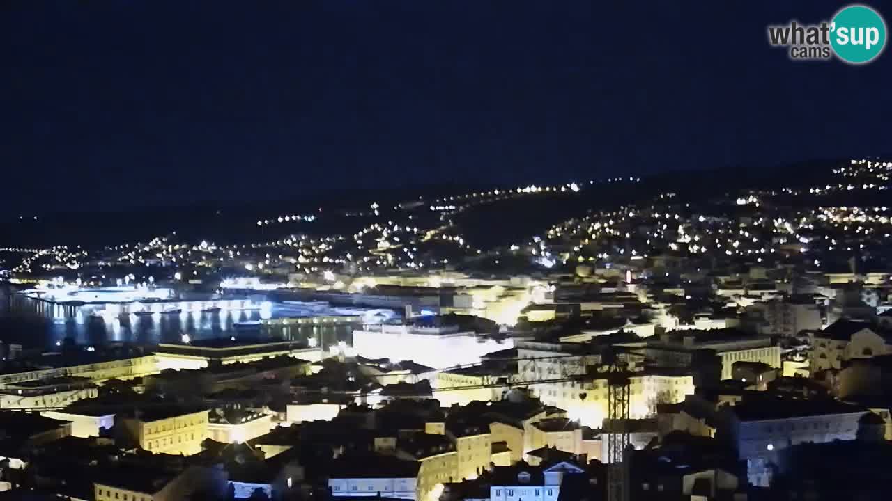 Live webcam Trieste – Panorama of the city, the Gulf, the maritime station and the Miramare castle